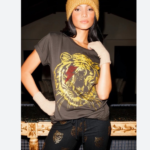 Chaser Tops - NWOT CHASER Golden Tiger Tee